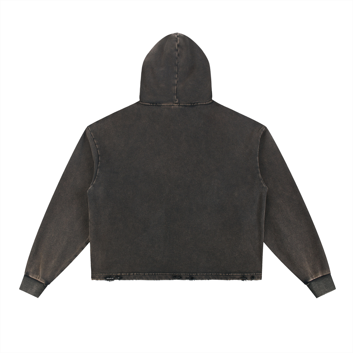 SixSeven Vintage Wash Frayed-Hem Hoodie