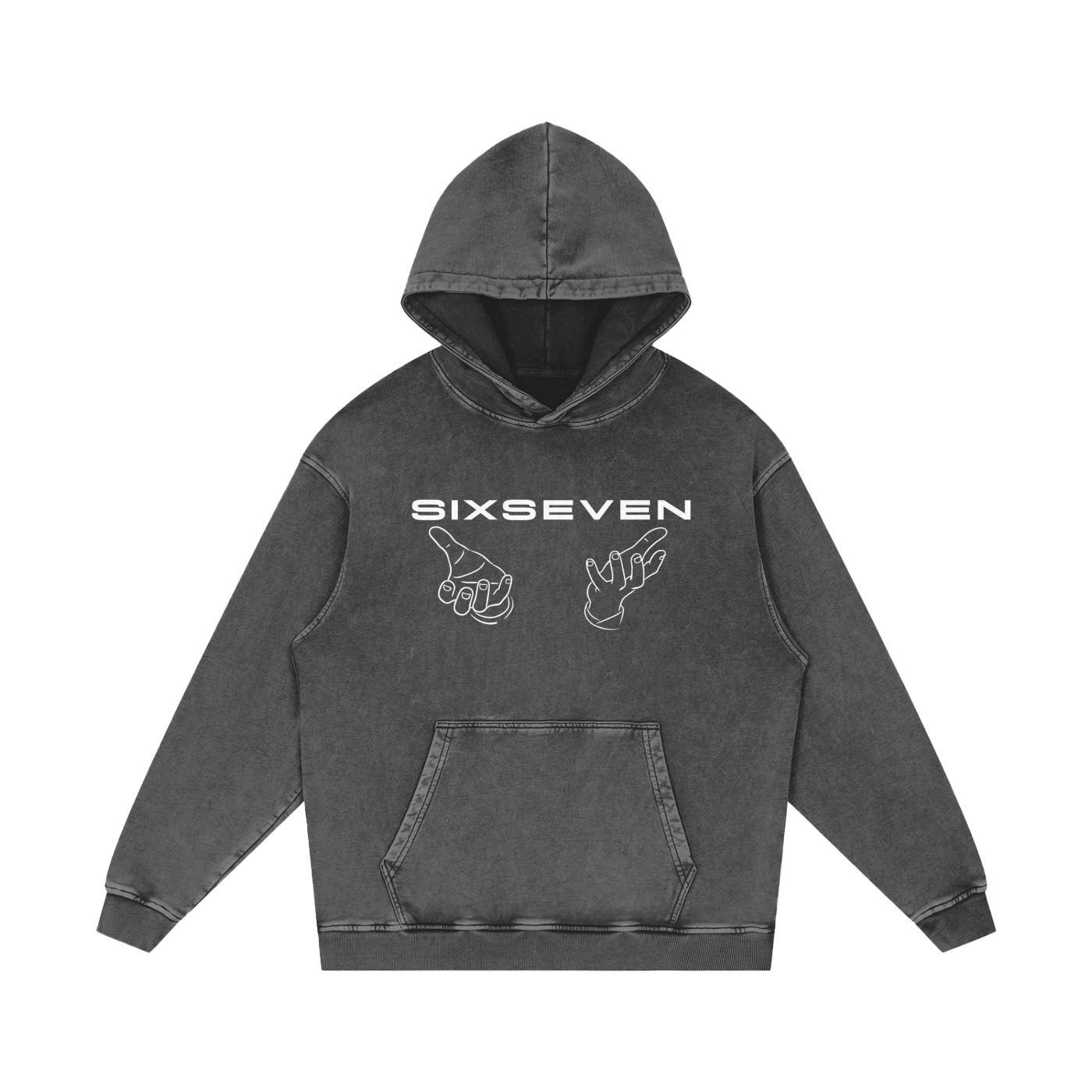 SixSeven Snow Washed Hoodie