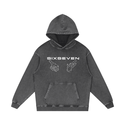 SixSeven Snow Washed Hoodie