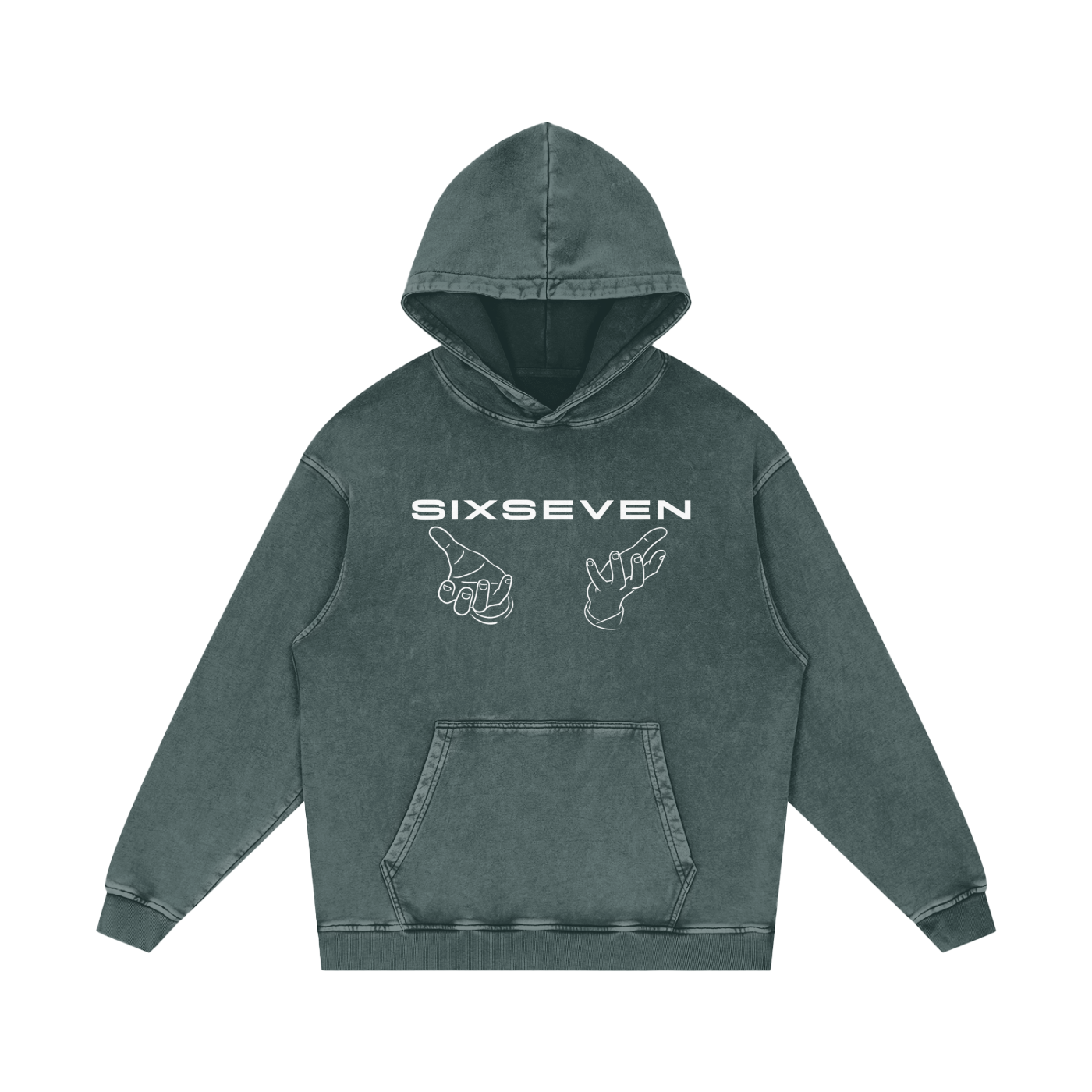 SixSeven Snow Washed Hoodie