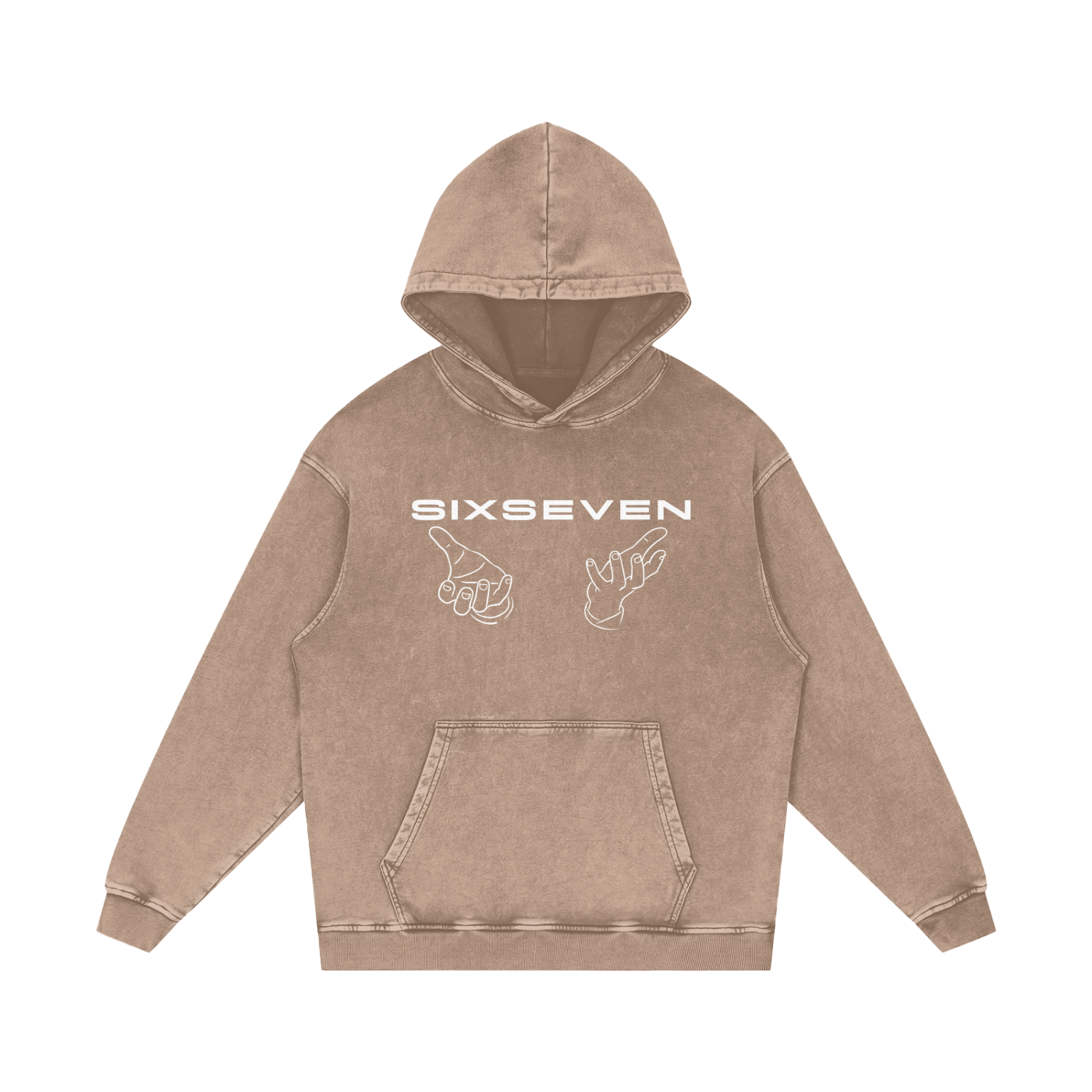 SixSeven Snow Washed Hoodie