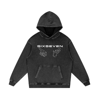 SixSeven Snow Washed Hoodie