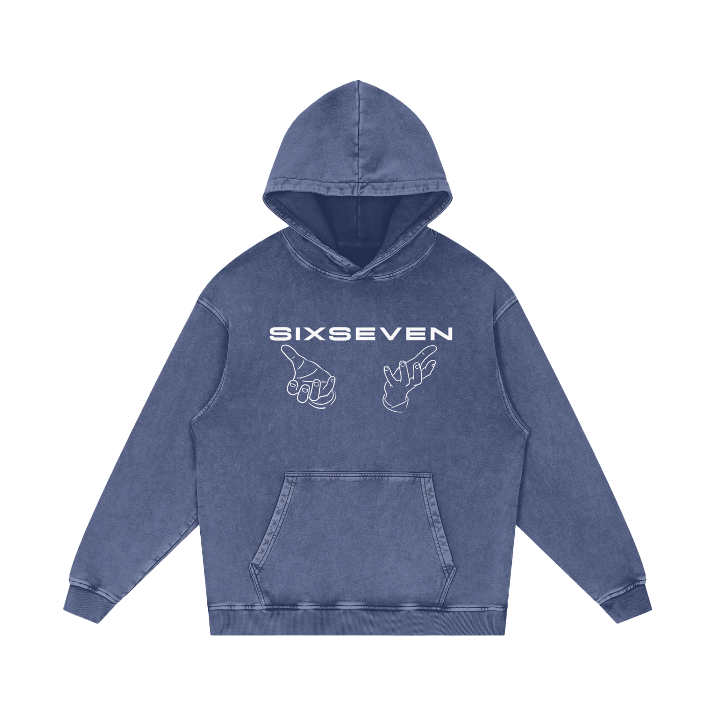 SixSeven Snow Washed Hoodie