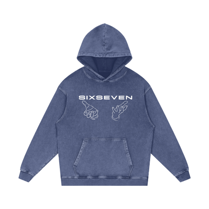 SixSeven Snow Washed Hoodie