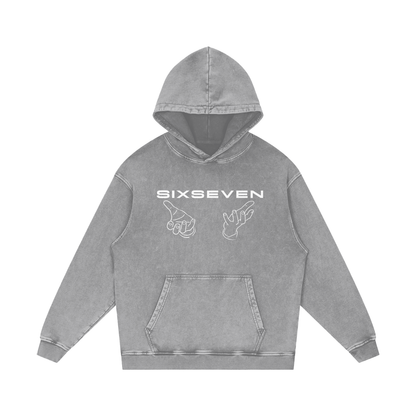 SixSeven Snow Washed Hoodie